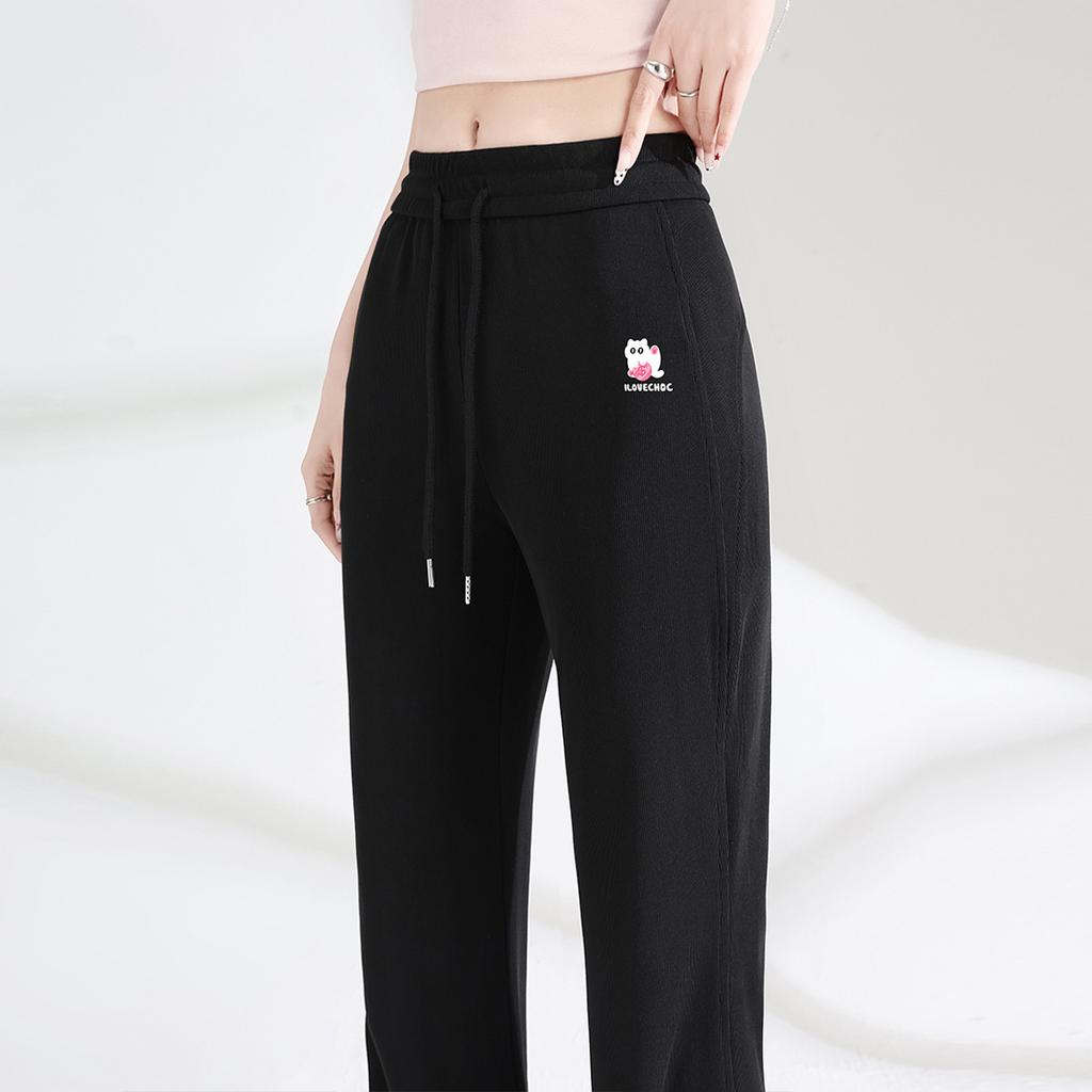 Spring and summer slim 2025 sports style versatile micro flared slimming casual pants