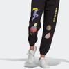 adidas Оригинальные Факты Брюки Кружево Средняя Посадка Эластичные С Принтом Зауженные Девятиточечные Трикотажные Спортивные Брюки Женские Брюки Черные GN4367