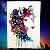 1PC 3D Roar Wolf Forest Временная татуировка наклейка Поддельные водонепроницаемые татуировки для мужчин Боди-арт Черная татуировка