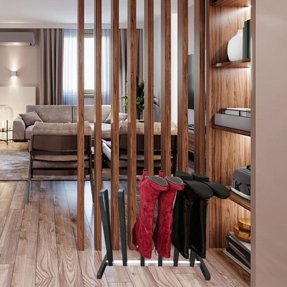 Household Closet Aluminum Zinc Zinc Alloy Space Saving Free-standing Shoe Stand Shelf Boot Holder Shoes Rack