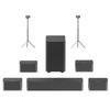Ultimea Poseidon D70 7.1 Soundbar + 1 Pair * Steady 300 Speaker Stands, 10 Bands Equalizer, 121 Preset EQ Matrices