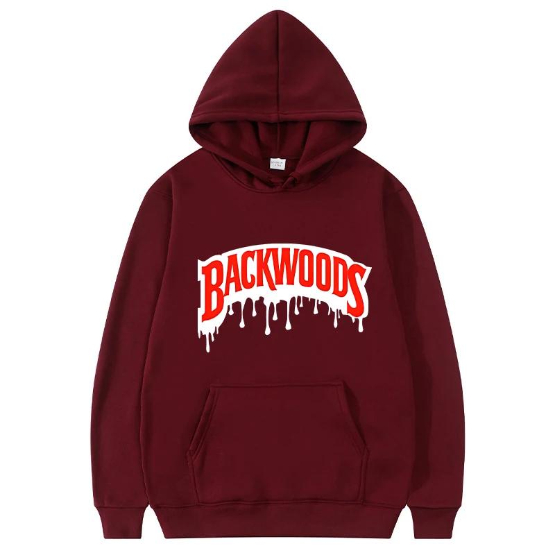 Стильные худи Backwoods для мужчин, модные свитшоты с графическим принтом букв, повседневные и крутые худи в стиле Харадзюку для женщин, пуловеры с капюшоном