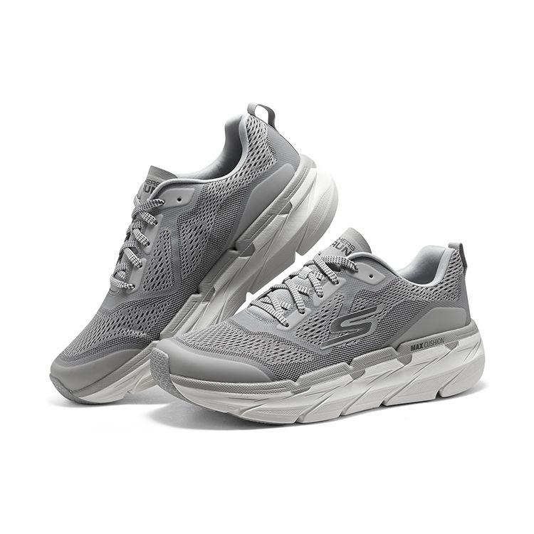 Skechers Серия с максимальной амортизацией Кроссовки для бега с поглощением ударов Мужские Кроссовки Светло-серые 54450-LTGY