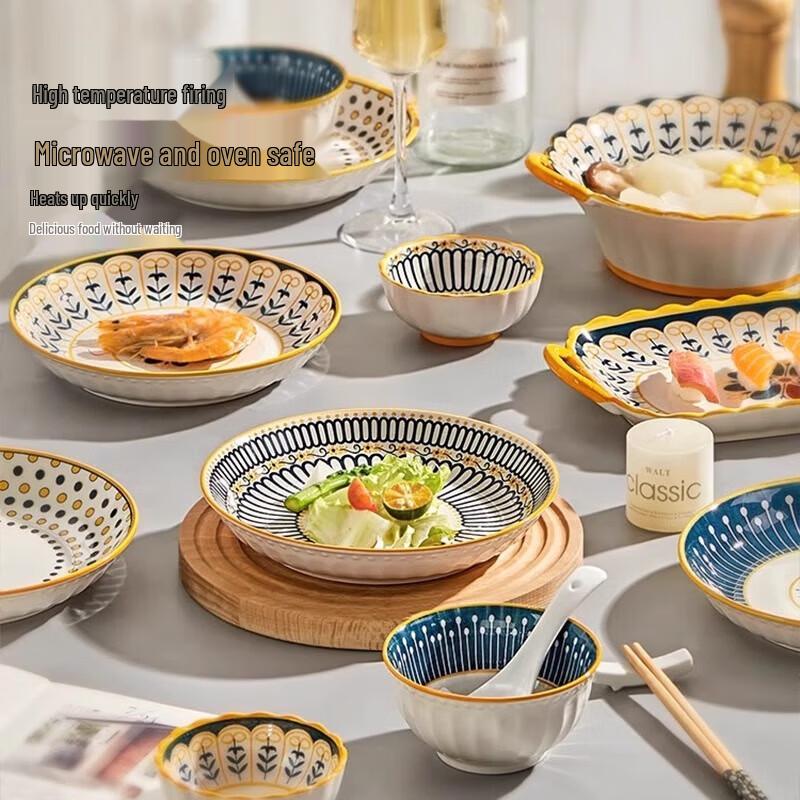 38-Piece Nordic Ceramic Dinnerware Set
