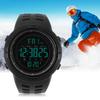 Мужские цифровые наручные часы с подсветкой, круглые, водонепроницаемые, спортивные, черные