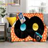 3D Vinyl Record Music DJ Screen Tape Soft Blankets,Keep Warm Throw Blanket Comfortable Blanket for Picnic Beds Sofa Home Bedroom