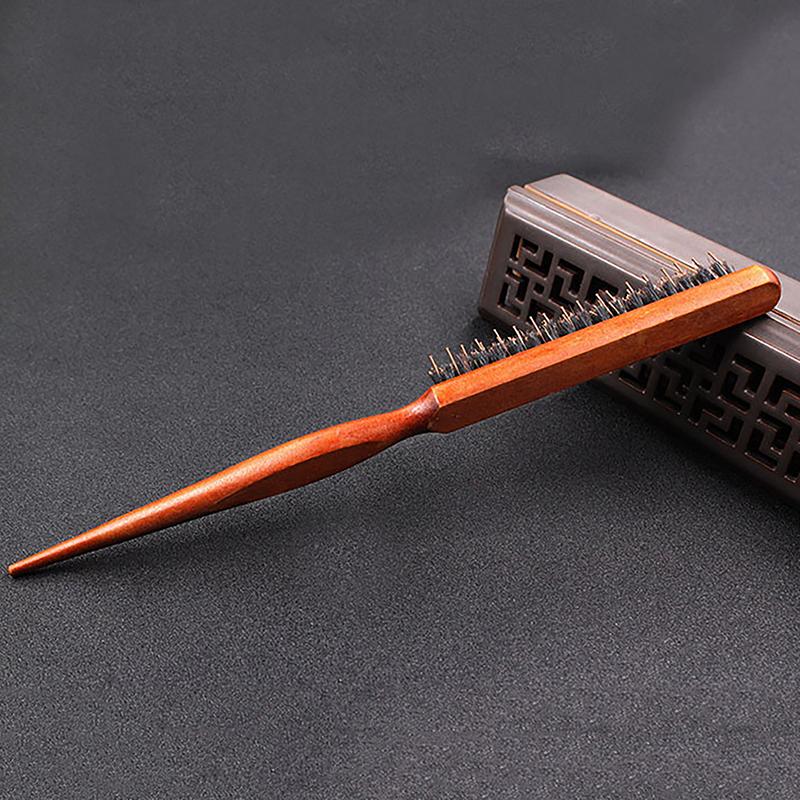 Профессиональные салонные щетки для начеса, щетина кабана, тонкая расческа из дерева, удлинитель для волос, парикмахерские инструменты для укладки своими руками