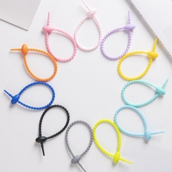 20 шт. Органайзер для дата-кабелей, многоразовая силиконовая кабельная стяжка, для наушников, зарядного устройства для телефона, скручивания шнура питания