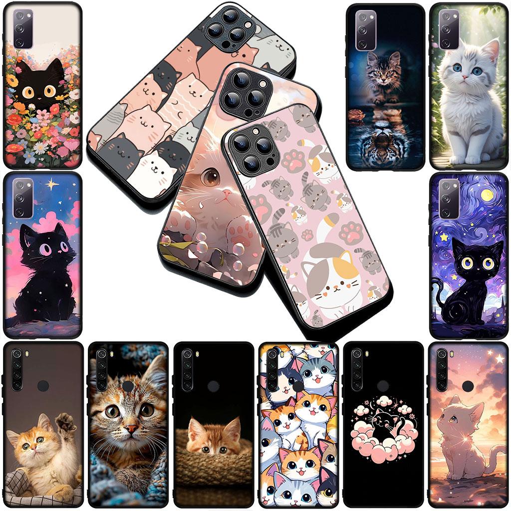 Чехол для телефона для Huawei P30 P20 Mate 20 Lite Pro Y7 Y6P Y7A 2019 Nova 5T 3I Funda Корпус Мягкий чехол Мультяшный кот Мяу Котёнок