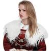Style Viking Fur Cloak Shawl Medieval Warrior Fur Fur Halloween Play Costume Fur Collar