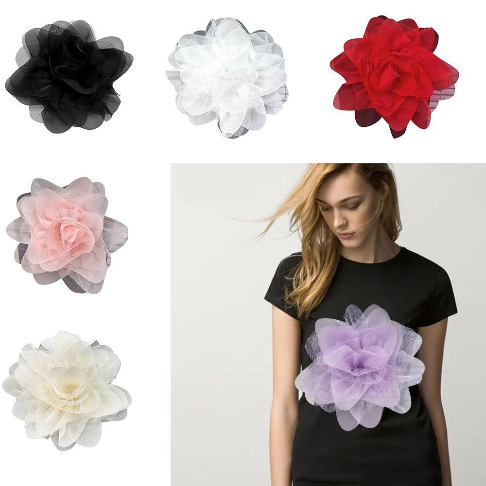 Многослойная пряжа Винтажные лацканные значки Ручная работа Пин-ап брошь Модная брошь-цветок для женщин девушек