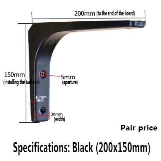 2 шт./лот настенная плавающая полка с распоркой, декоративные кронштейны для полок, 75-400 мм L-образный металлический угловой кронштейн для полки
