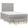 3137061 vidaXL Divan Bed with Mattress Light Grey 120x200cm Fabric