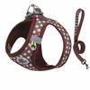 and Leash Set, Printed Chest and Back Design, Breathable Soft Pet Vest for Walking and Outdoor Use