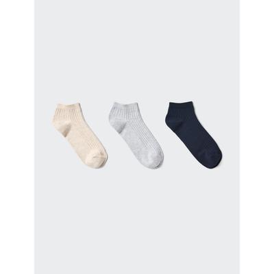 Uniqlo Япония Короткие носки 3 пары в рубчик