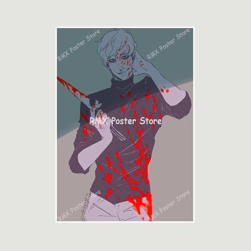 Белая бумага аниме Killing Stalking плакат манга персонаж живопись картина настенные художественные принты украшение для гостиной домашний декор