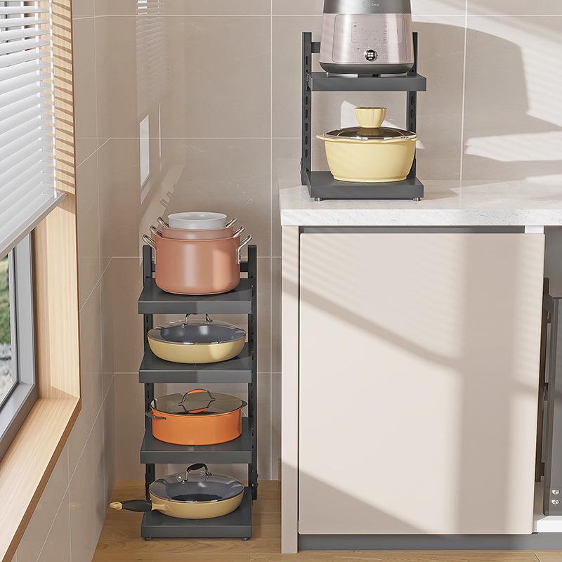 Многоуровневая стойка для хранения кастрюль на кухне, под раковиной и на столешнице