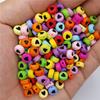 50 шт. 7 мм модные цветные акриловые сплошные цветные бусины в форме сердца персиковые бусины для самостоятельного изготовления браслетов