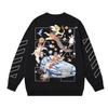 1242 Off-White 2025 Autumn/Winter New Angel Sports Car Arrow Printed Men's and Women's Round Neck Hoodie