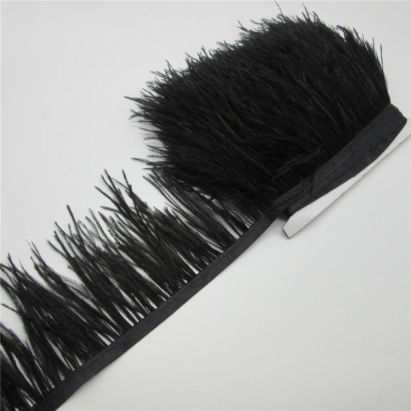 Ostrich Feather Cloth Strip 8-10 Dress Decorative Material Latin Dance Skirt Cloth Band Clothing Accessories Ostrich Hair Lace