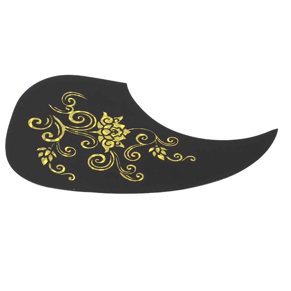 Golden And Silver Acoustic Guitar Pickguard Self Adhesive Protective Cover Guitar Protection