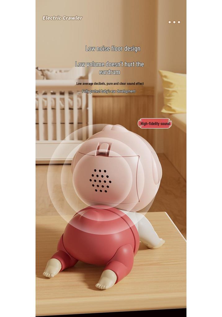 Crawling Baby Doll: Educational Toy for 0-1 Year Olds - Encourages Head Lifting and Crawling Skills