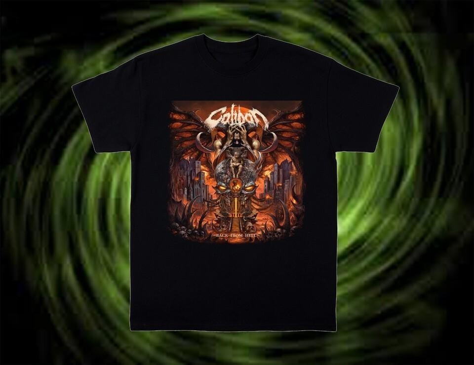 Caliban Share Music Video For Back From Hell T shirt Black S5XL Cotton KN506 Unisex T-Shirt