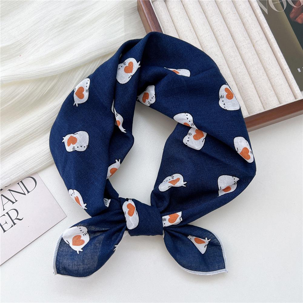 Маленький квадратный шарф из хлопка и льна, шелковый шарф, женский, весна и осень, новый стиль, художественный и универсальный, модный, темпераментный шарф-повязка на голову