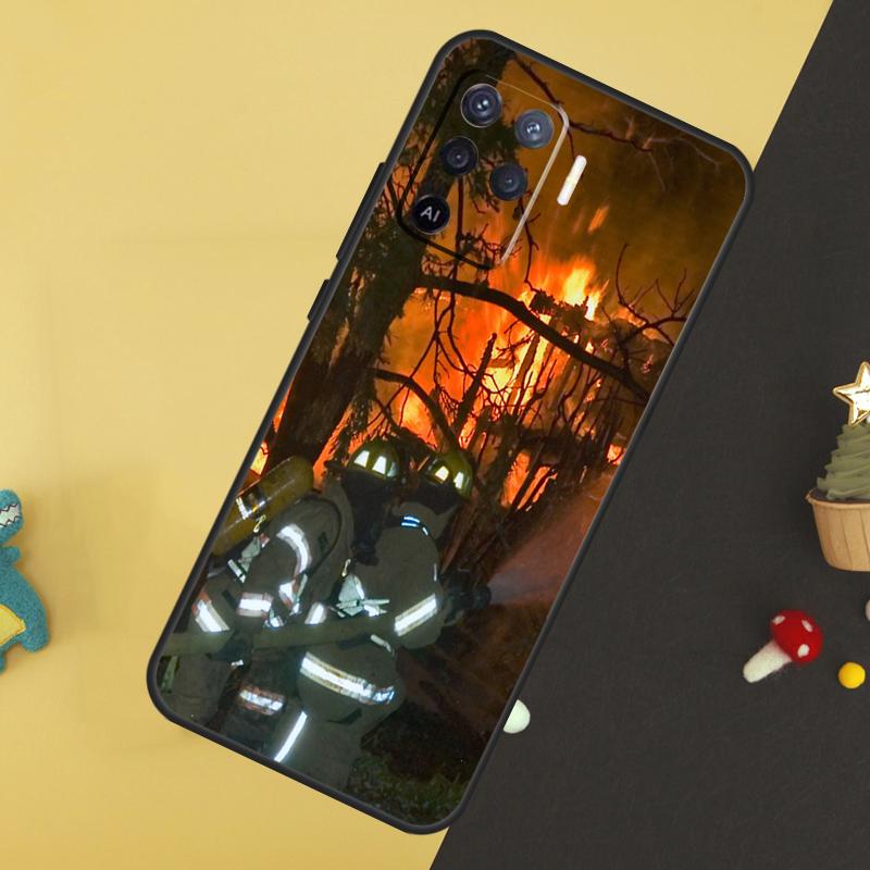 Firefighter Heroes Fireman For OPPO A78 A98 A58 A54 A74 A94 A76 A96 A5 A9 A52 A72 A77 A79 A53S A57S A15 A16 A17 Case