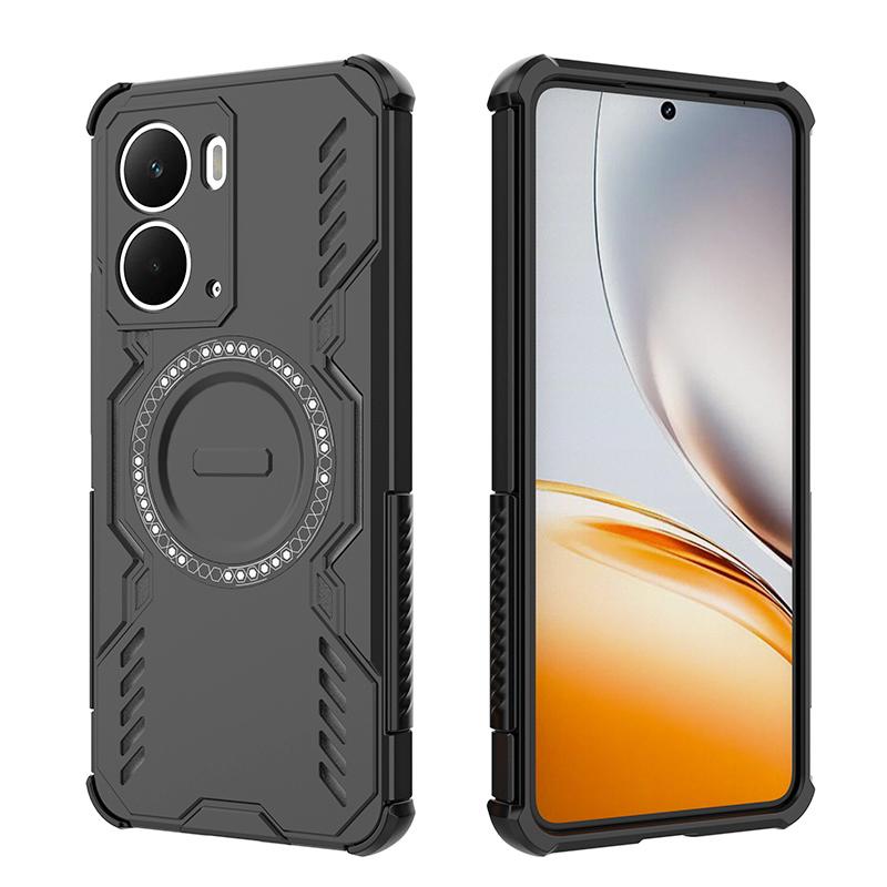 KEYSION Полый чехол для отвода тепла для Realme P3 5G Силикон+ПК Магнитное охлаждение Противоударный чехол для телефона для OPPO Realme P3 5G