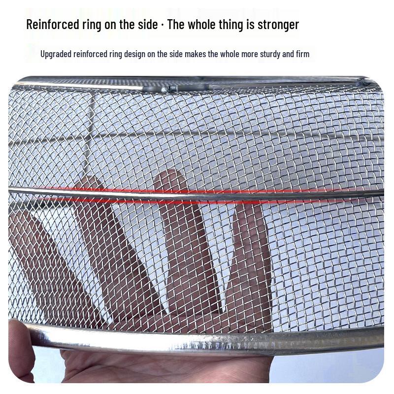 Stainless Steel Reinforced Round Mesh Sieve Tray