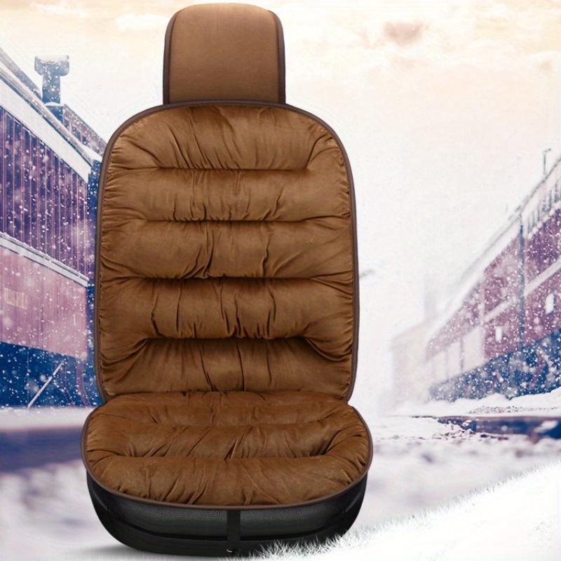 Мягкий плюшевый чехол на сиденье автомобиля, автомобильный чехол на сиденье, подушка, защита автомобильного сиденья, универсальные зимние авто аксессуары для интерьера