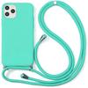 Case with Lanyard Necklace - for iPhone 11 Pro - Turquoise - for Xiaomi Slim - Anti-scratch - Liquid Silicone