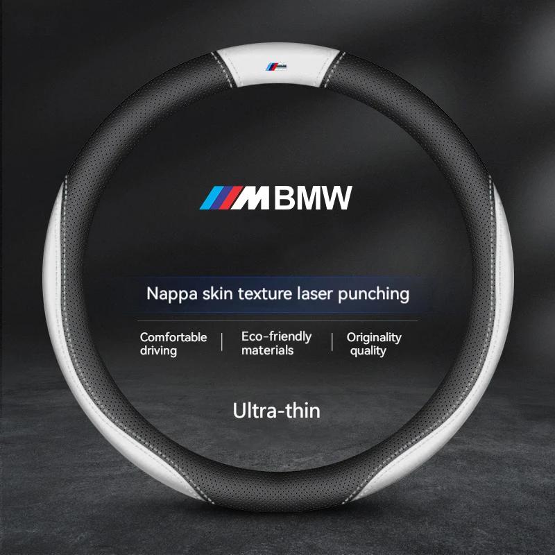For BMW M X1 X3 X5 X6 E39 E46 E87 E90 E92 F10 F15 F25 F30 Carbon fiber Suede Leather Car Steering Wheel Cover Auto Accessories HG5