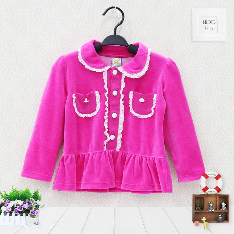 Одежда для новорожденных девочек, платье, бархатный зимний весенний топ с длинными рукавами, кружевной ковбойский комплект с пуговицами, детская одежда, одежда принцессы