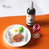 1/12 Scale Dollhouse Mini Red Wine Steak Set Miniature Kitchen Simulation Decor