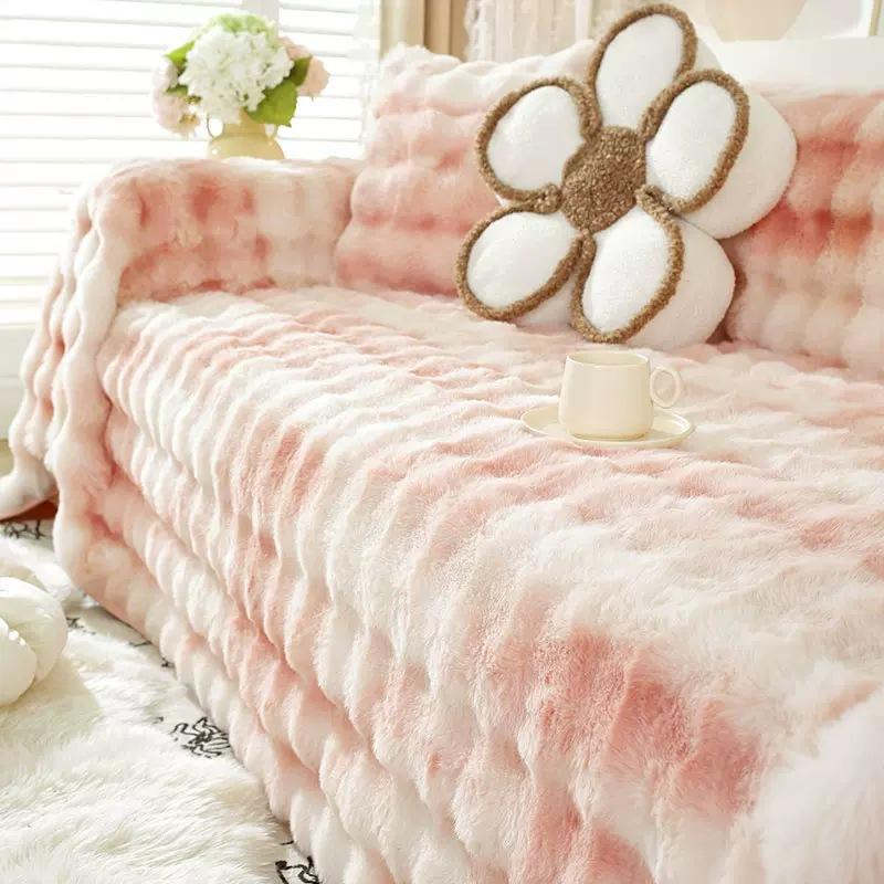 Чехол на диван, тканевое полотенце, зимний нескользящий чехол для дивана, защита от кошачьих царапин, зимнее теплое полотенце для дивана