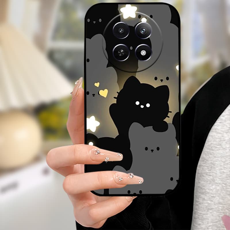 For Realme 12 Pro Case Silicone Soft Black Back Cover Case For Realme 12 Pro Plus Phone Case Cover Realme12 Pro+ 12Pro TPU Funda