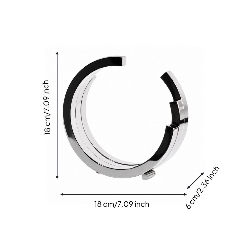 Circular Metal Decorative Sculpture Modern for Console Tables, Office Styling
