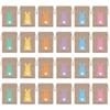 24Pcs Easter Bunny Drawstring Gift Bags Line Cloth Candy Packaging Pouch for Biscuits Candy Cookie Party Decoration