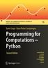 The Programming for Computations - Python : A Gentle Introduction To Numerical Simulations with Python 3.6 : 15 Book