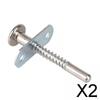 2x Spring Loaded Latch, Replacement Hardware Heavy Duty, Multipurpose Steel Plunger Barrel Bolt for