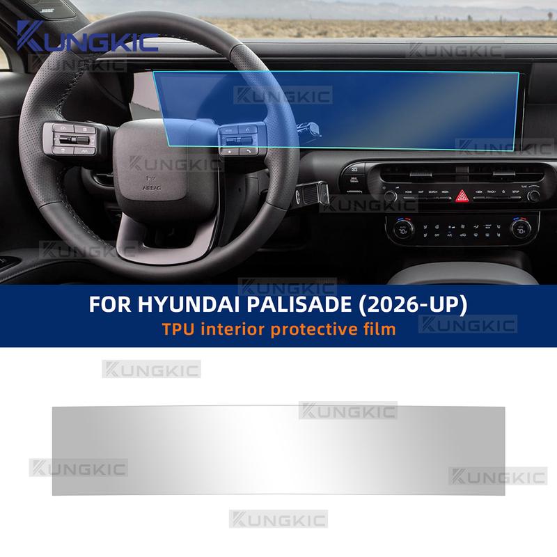For Hyundai Palisade 2026-up Clear Interior Protection Film Dashboard Navigation Screen TPU Sticker Anti-scratch Accessories
