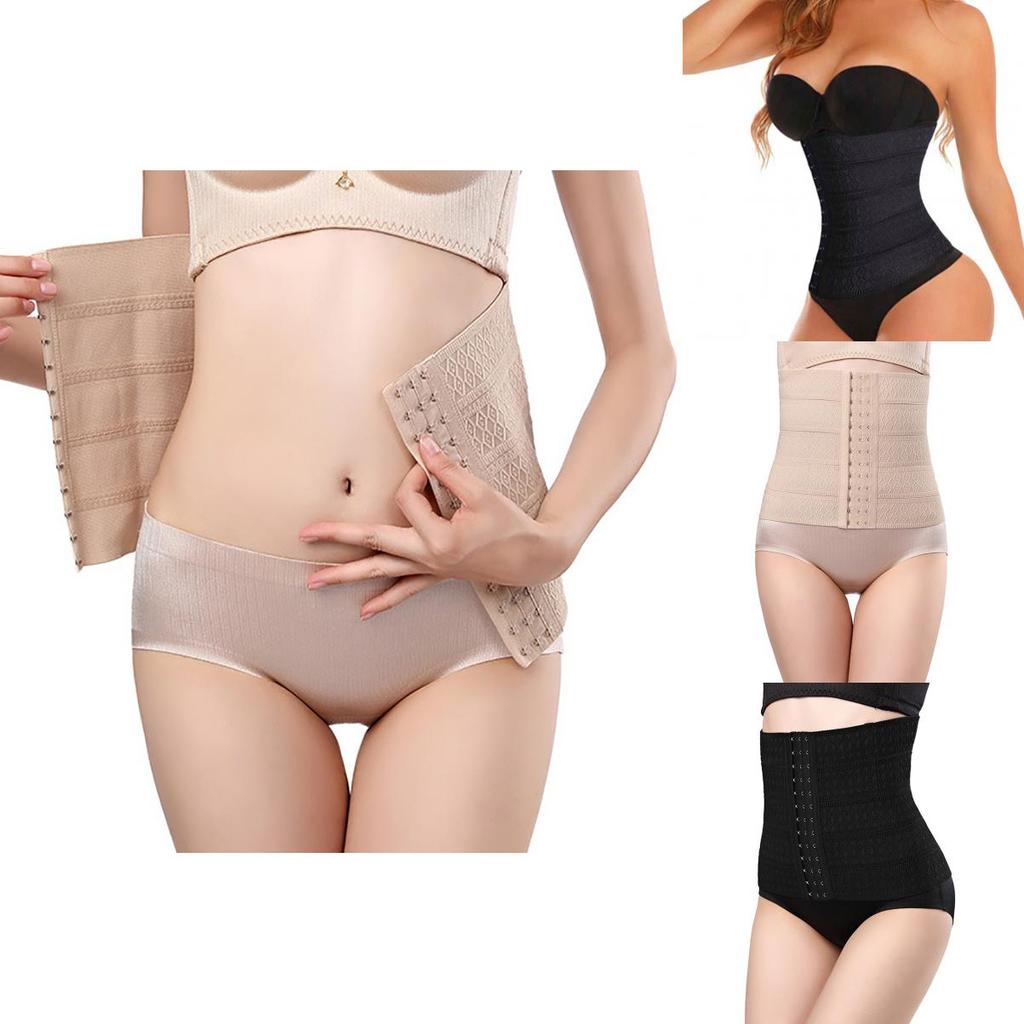 Премиальный корсет-утяжка для талии из резинового волокна, регулируемый, на трех рядах крючков