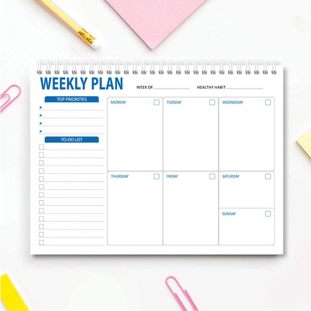 A5 Notebook Planner Weekly Meal Planner Pad Schedules To Do Planner List Pad Office