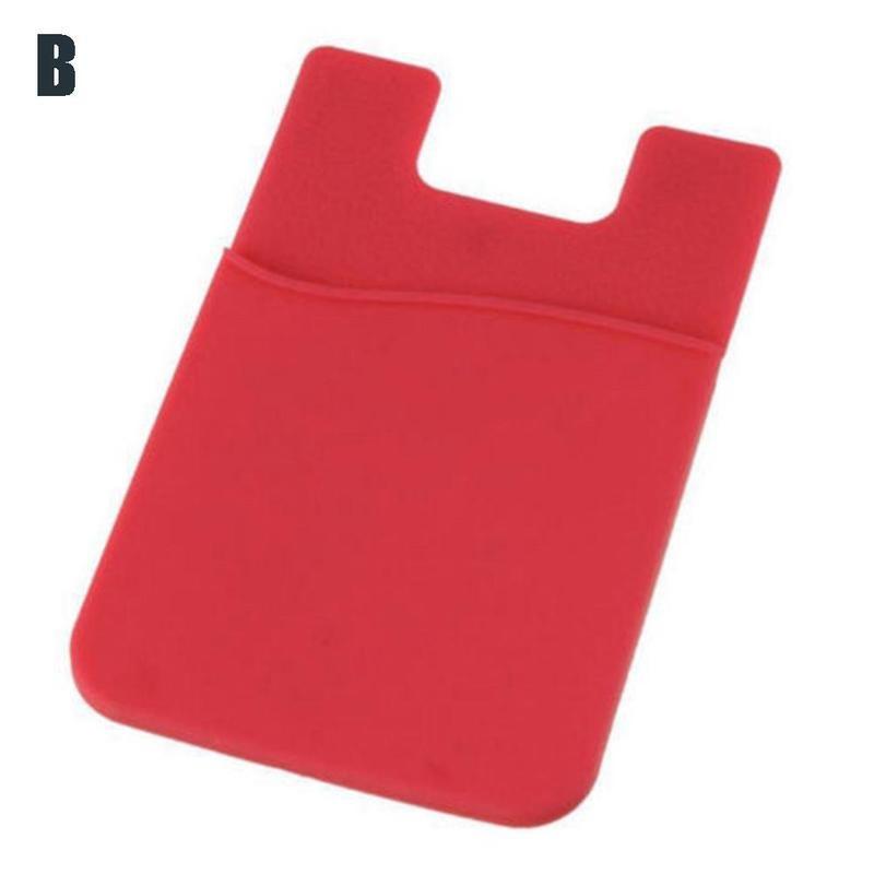 2 шт. клейкий силиконовый чехол для кредитной карты с карманом для денег и держателем для мобильного телефона