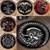 Dark Demon Round Carpet Decorate Living Room Fluffy Printed Home Coffee Tables Mat Modern Fashion Bedroom Rug Halloween Decor