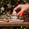 Winter Atmosphere Table Accents 3Pcs Christmas Duck Figurines, 3D Printed Squad, Gnome, Reindeer Miniature Animal Desk Decor & Snowman