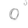 Kaishee ASTM F136 Implant Grade Titanium Nose Ring Hinged Clicker Hoop for Body Jewelry Piercing De Titanio Piercing Titan Ring