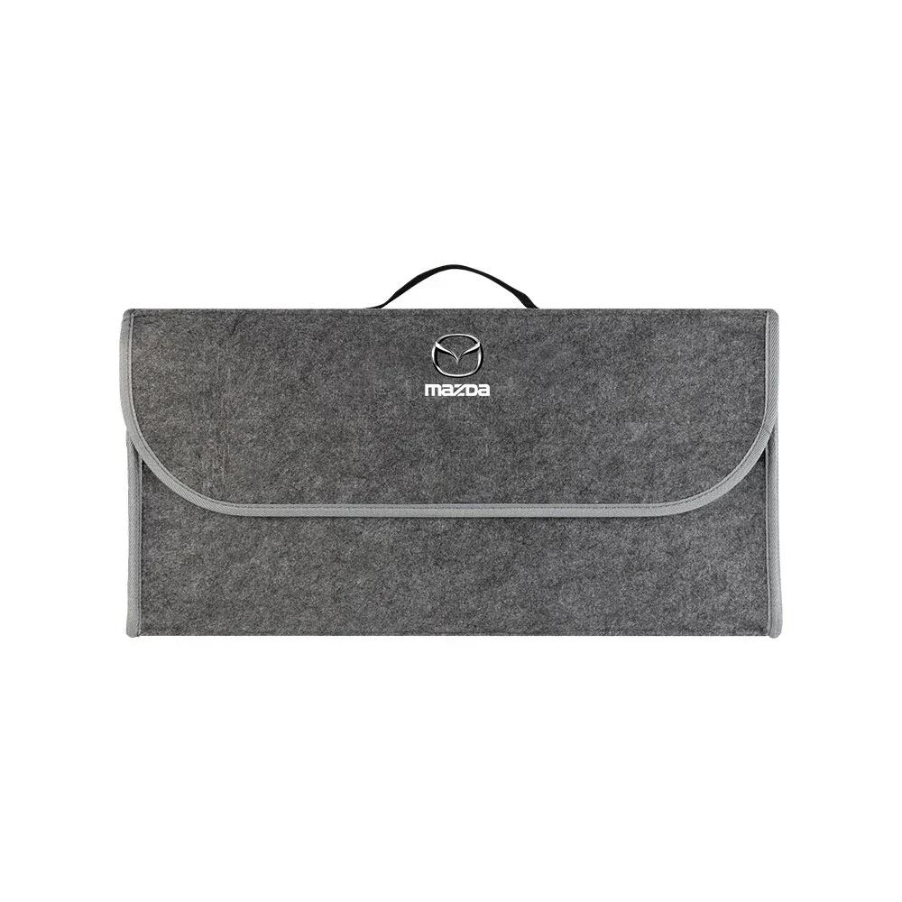2025 Hot 1Pc Car Soft Felt Storage Bag Organizer Cars Foldable Trunk Car Accessories For Mazda 3 Alexa CX30 CX-4 CX5 CX-5 CX8 CX